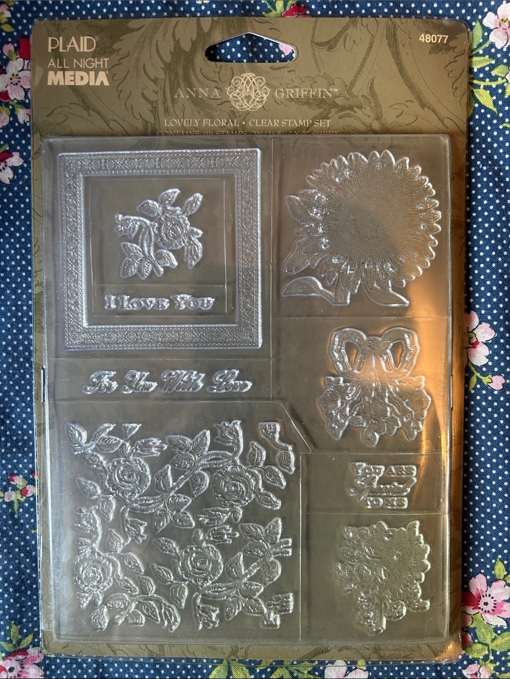 Anna Griffin Lovely Floral Clear stamp set